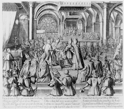 Coronation ceremony of Louis XIII in Reims, 17 October 1610 by Thomas de Leu